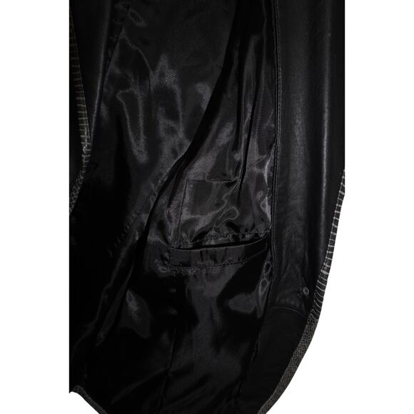 Tony Lama Genuine Leather Blazer Jacket Women’s L  Western Snake Trim Black Coat - Picture 5 of 6